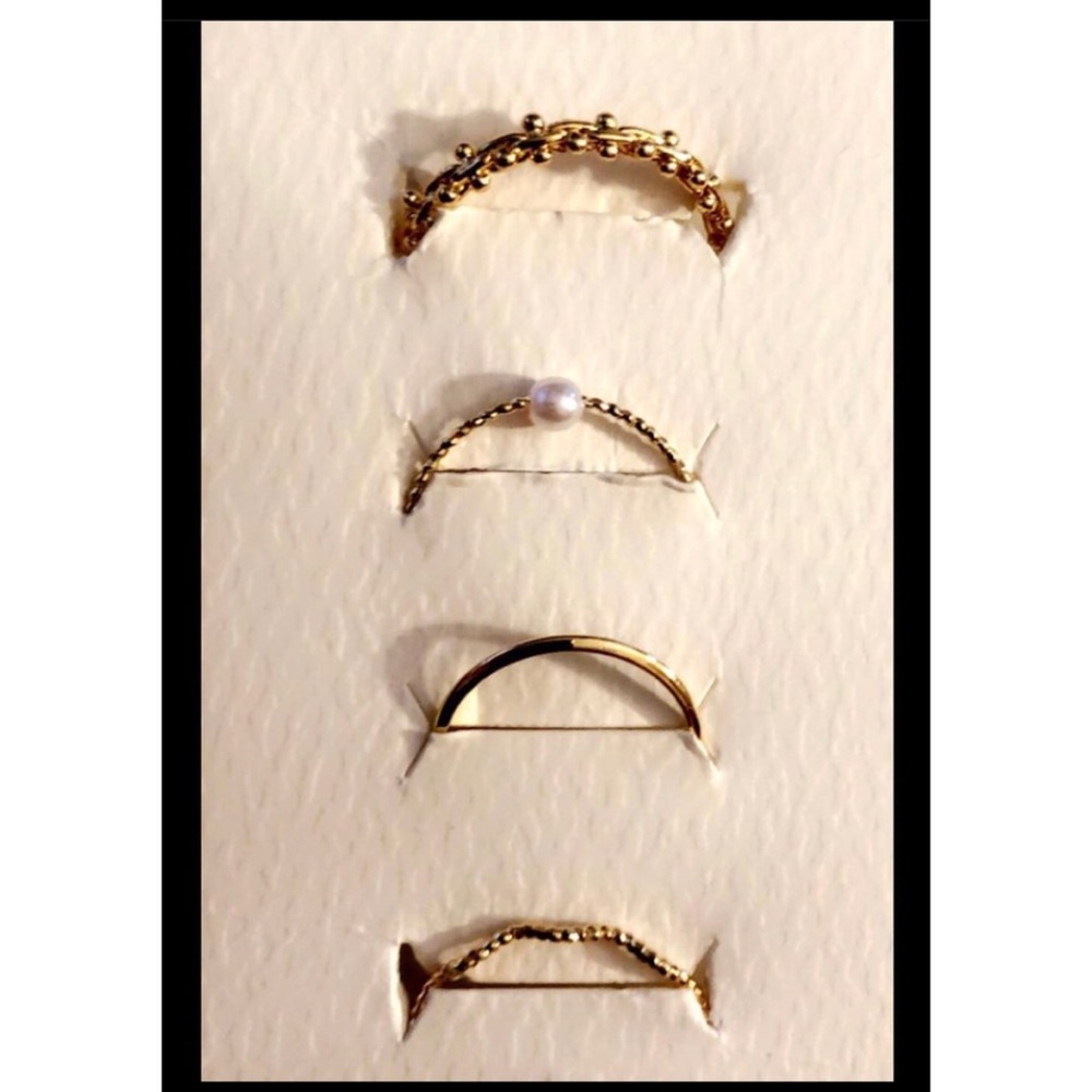 4pcs Gold Rings